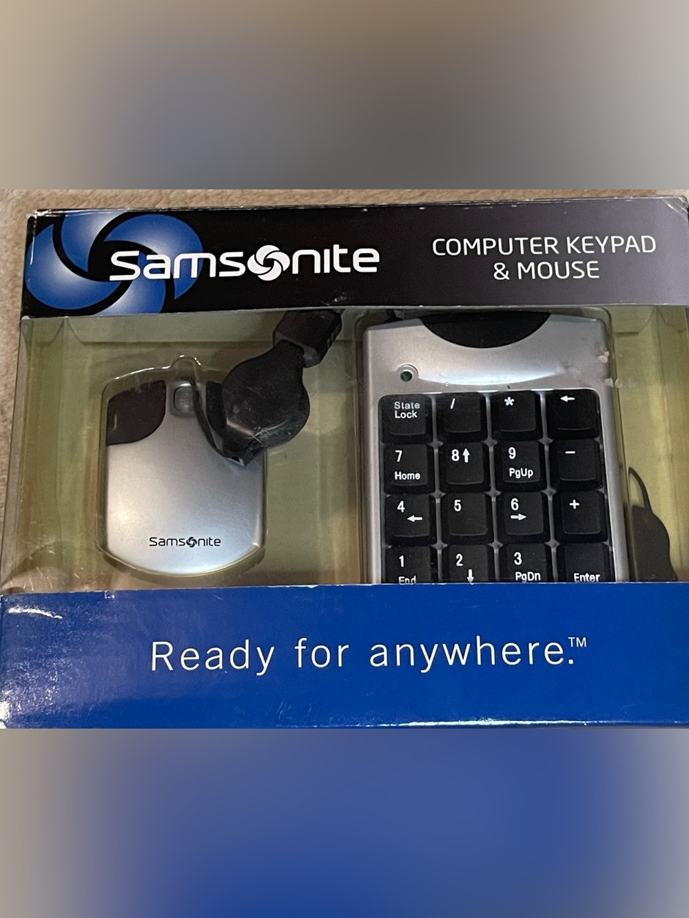 Samsonite Silver Computer Keypad & Mouse - Silver New